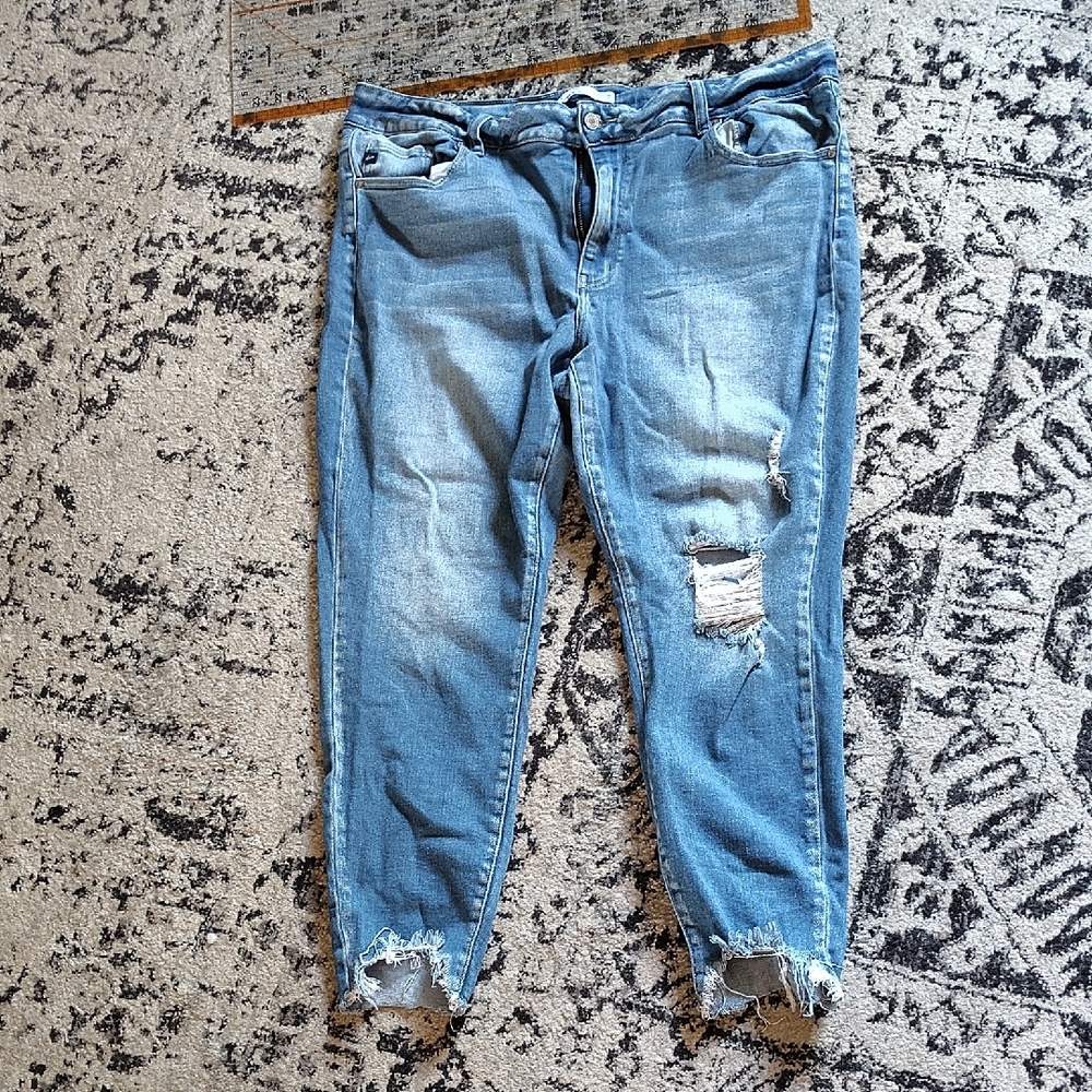 Distressed Blue Jeans for Women